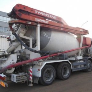foto pumi 24m/9m3 beton mieszarka+pompa 8x4 MAN +Sermac