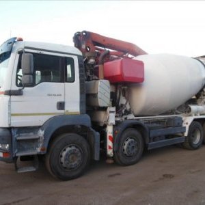 foto pumi 24m/9m3 beton mieszarka+pompa 8x4 MAN +Sermac