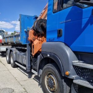 foto 6x6 MAN TGS hakowiec+ HDS Terex Atlas z pojemnik
